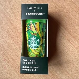 Starbucks x FARM Rio 🌴 Banana Print Cold Cup Key Chain - Limited Edition! ®